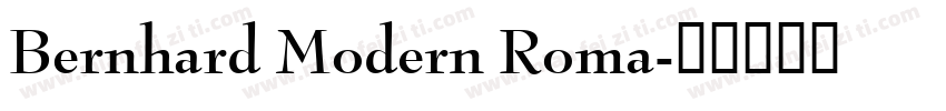 Bernhard Modern Roma字体转换